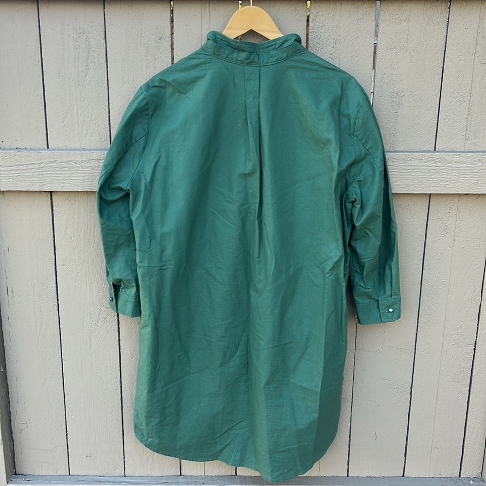 Tuckernuck Pomander Place Polly Shirt Dress Green Mini Length Resortwear Spring - Picture 9 of 11